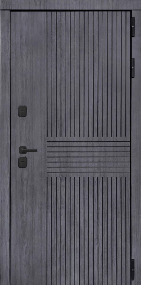 Входная дверь ДвериПРО Берген СБ-1 (ст. белое, 16мм, капучино) DPRO198366 внешняя сторона