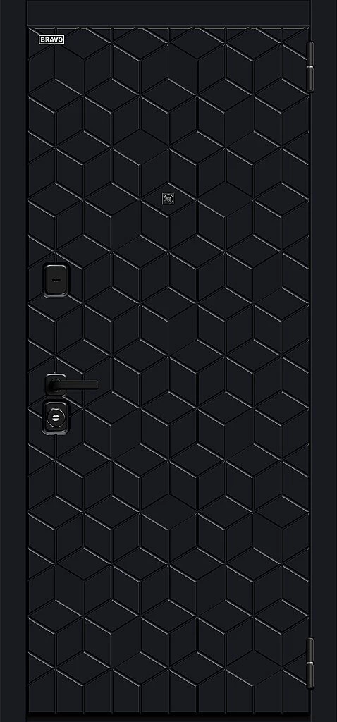 Входная дверь Кьюб RBE Total Black/Super White BR5142 внешняя сторона
