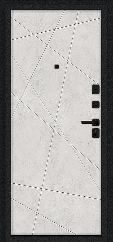 Входная дверь Граффити-5/SBlack Букле черное/Look Art BR6186 внутренняя сторона