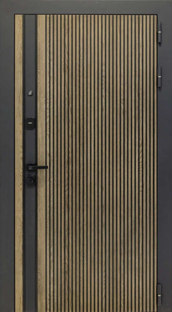 Входная дверь ДвериПРО Rosna Экошпон СБ-3 (16мм, капучино) DPRO198320 внешняя сторона