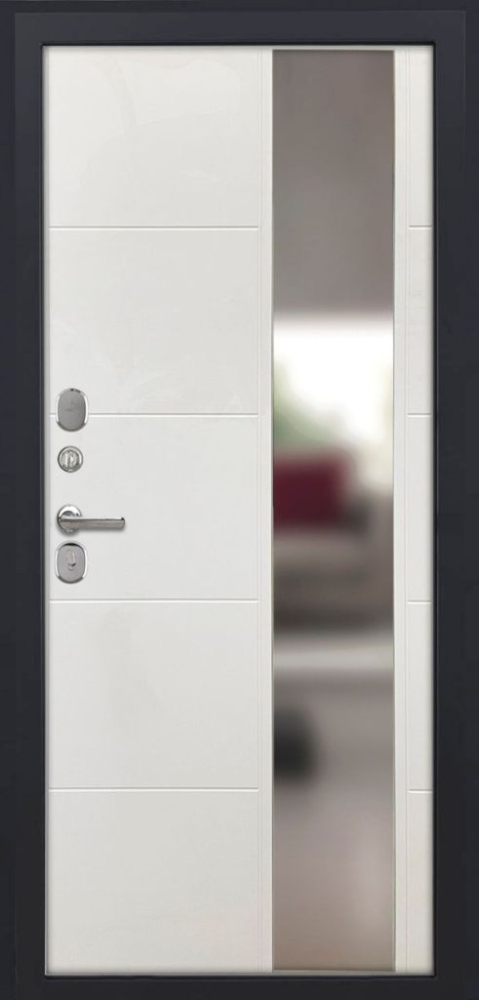 Входная дверь ДвериПРО Модель L-47 ФЛЗ-649 капучино (зеркало) DPRO195749 внутренняя сторона